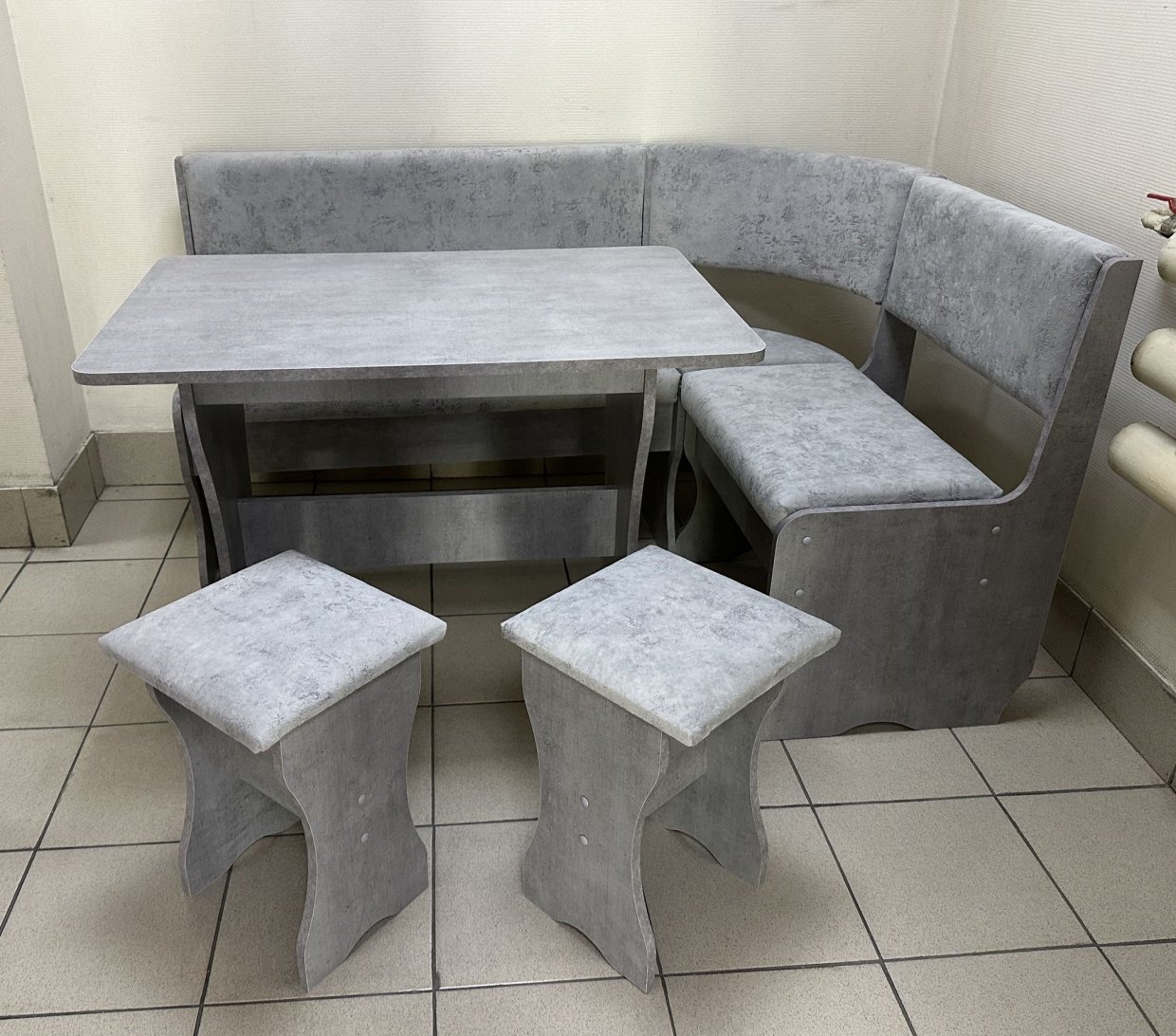 Кухонный уголок Миссия V велюр (сириус) в Нюрбе - mebel154.com