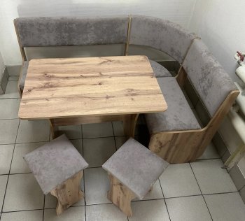 Кухонный уголок Миссия V велюр (дуб вотан) в Нюрбе - mebel154.com