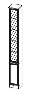 Шкаф В-15 дверь комбинированная в Нюрбе - mebel154.com