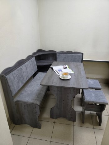 Кухонный уголок Миссия с полкой ткань в Нюрбе - mebel154.com