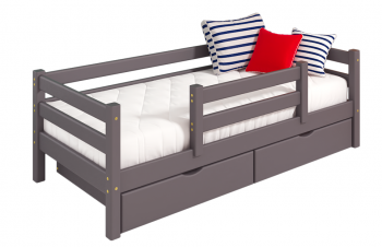 Кровать Соня с защитой по центру вариант 4 в Нюрбе - mebel154.com