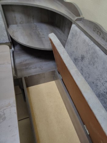 Кухонный уголок Миссия с полкой ткань в Нюрбе - mebel154.com