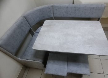 Кухонный уголок Миссия V велюр (цемент) в Нюрбе - mebel154.com