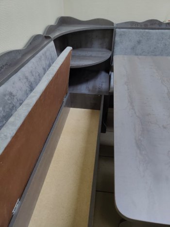 Кухонный уголок Миссия с полкой ткань в Нюрбе - mebel154.com