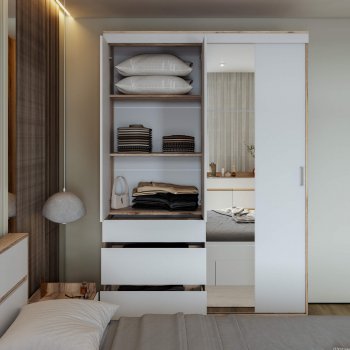 Шкаф-купе Брауни 1.5м в Нюрбе - mebel154.com