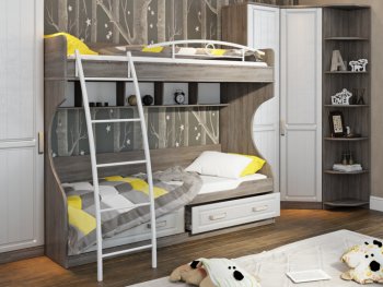Кровать Прованс с металлической лестницей ТД-223.11.01 в Нюрбе - mebel154.com