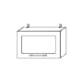 Гарда ВПГС 600 шкаф верхний горизонтальный со стеклом в Нюрбе - mebel154.com