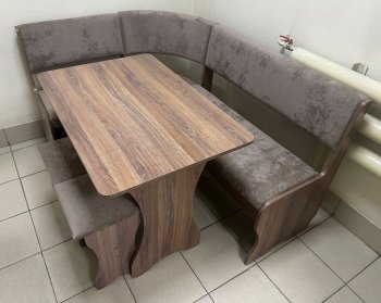 Кухонный уголок Миссия  V велюр(коричневый) в Нюрбе - mebel154.com