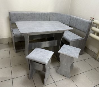 Кухонный уголок Миссия V велюр (сириус) в Нюрбе - mebel154.com