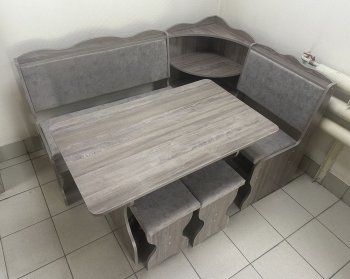 Кухонный уголок Миссия с полкой, ткань(локи) в Нюрбе - mebel154.com