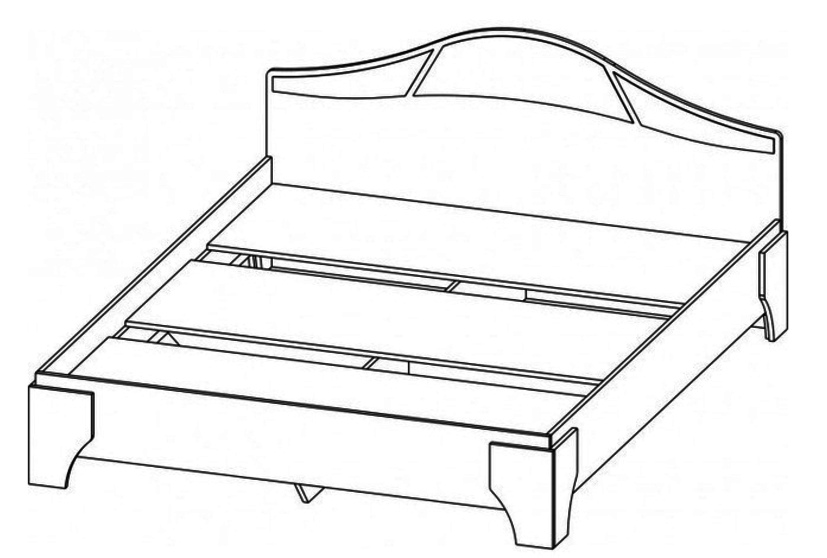 Кровать  1400 Лагуна-5(основание-щит) в Нюрбе - mebel154.com