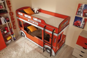 Кровать двухъярусная детская Автобус в Нюрбе - mebel154.com