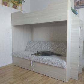 Кровать двухъярусная с диваном в Нюрбе - mebel154.com