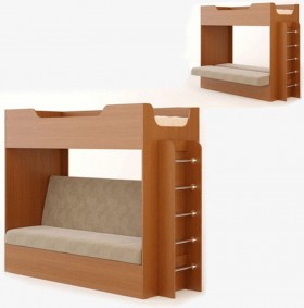 Кровать двухъярусная с диваном в Нюрбе - mebel154.com