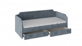 Кровать с мягкой обивкой и ящиками Кантри Тип 1 (900) в Нюрбе - mebel154.com