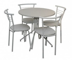 Набор стол пластиковый, 4 стула в Нюрбе - mebel154.com