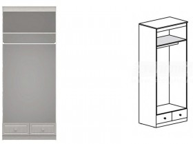 Шкаф 2-х дверный Амалия СБ-990 в Нюрбе - mebel154.com