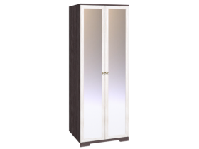 Шкаф для одежды 2-х дверный с зеркалом 12-2 Бриз в Нюрбе - mebel154.com