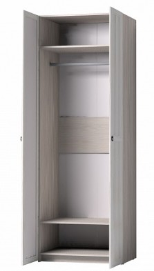 Шкаф для одежды 2-х дверный с зеркалом 54-2 Марсель в Нюрбе - mebel154.com