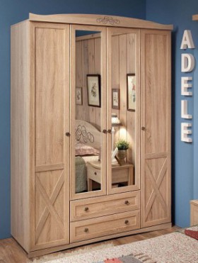 Шкаф для одежды 4-х дверный 9 Adele в Нюрбе - mebel154.com