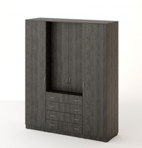 Шкаф распашной 4-х створчатый с 2 ящиками в Нюрбе - mebel154.com