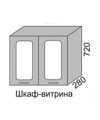 Шкаф верхний 720 ВШ 80В витрина Алеся Эконом в Нюрбе - mebel154.com
