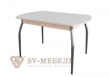 Стол обеденный раздвижной 2 (sv) со стеклом в Нюрбе - mebel154.com